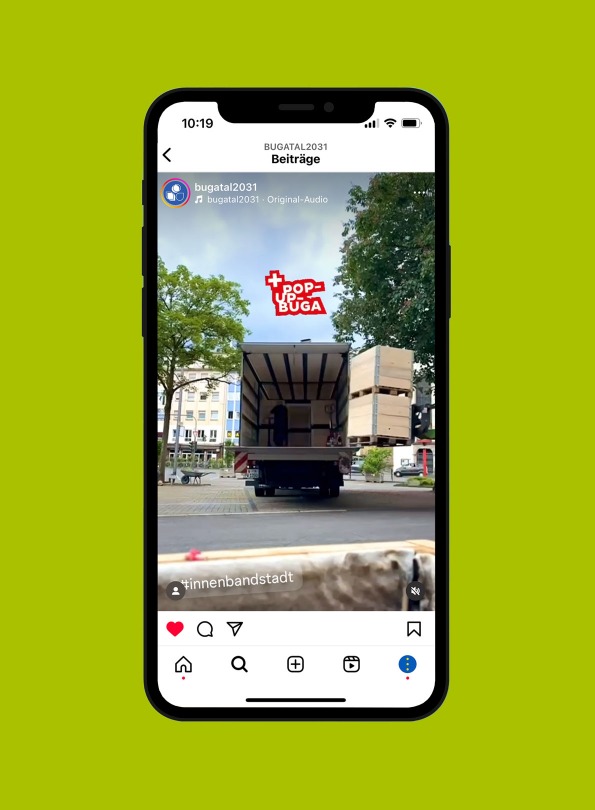 Screenshot Pop-up-BUGA auf Instagram