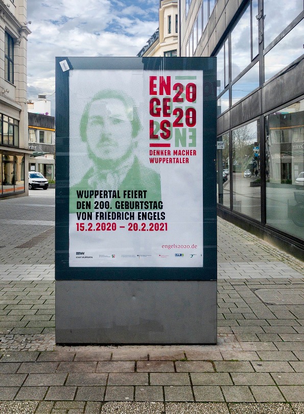 Engels2020 CityLight Wuppertal