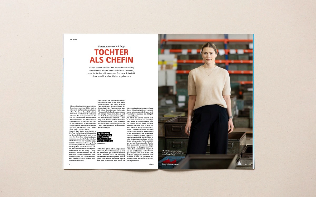 IHK-Magazin Bergische Wirtschaft Doppelseite