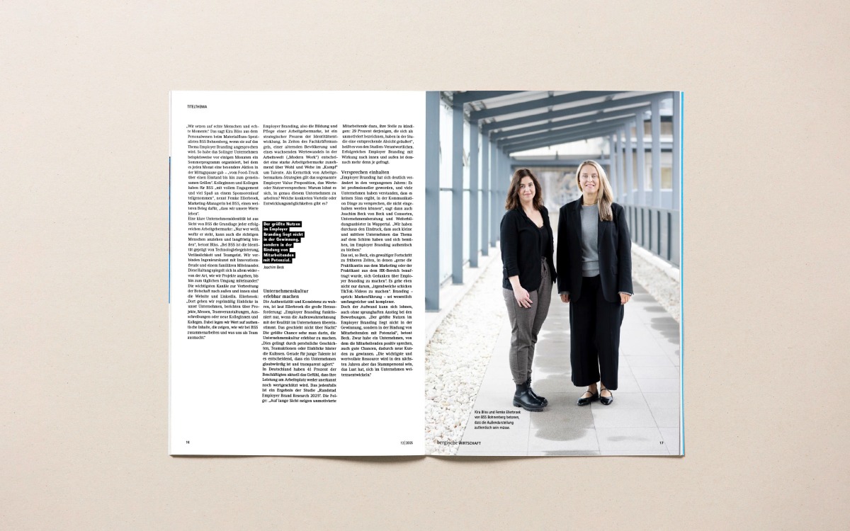 IHK-Magazin Bergische Wirtschaft Doppelseite