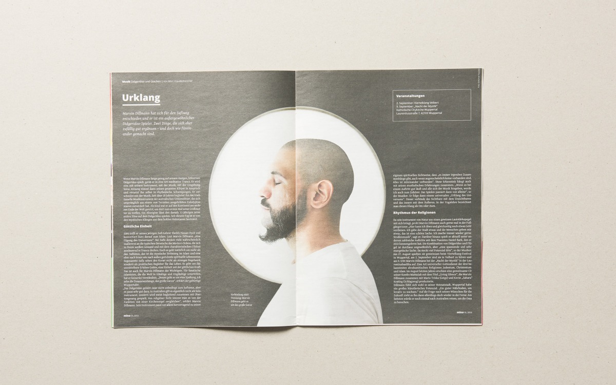 WZ-Kulturmagazin Mina Doppelseite Layout