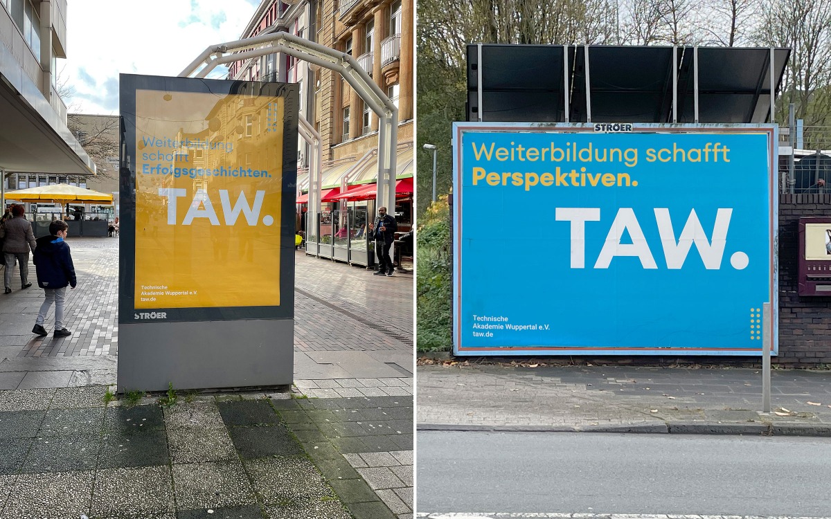 TAW City-Lights und Plakat Wuppertal